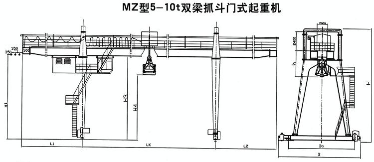 MZ型雙梁抓斗門式起重機(jī)