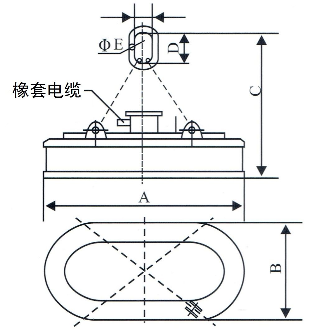 MW61系列橢圓形電磁吸盤(pán)外形尺寸圖.jpg