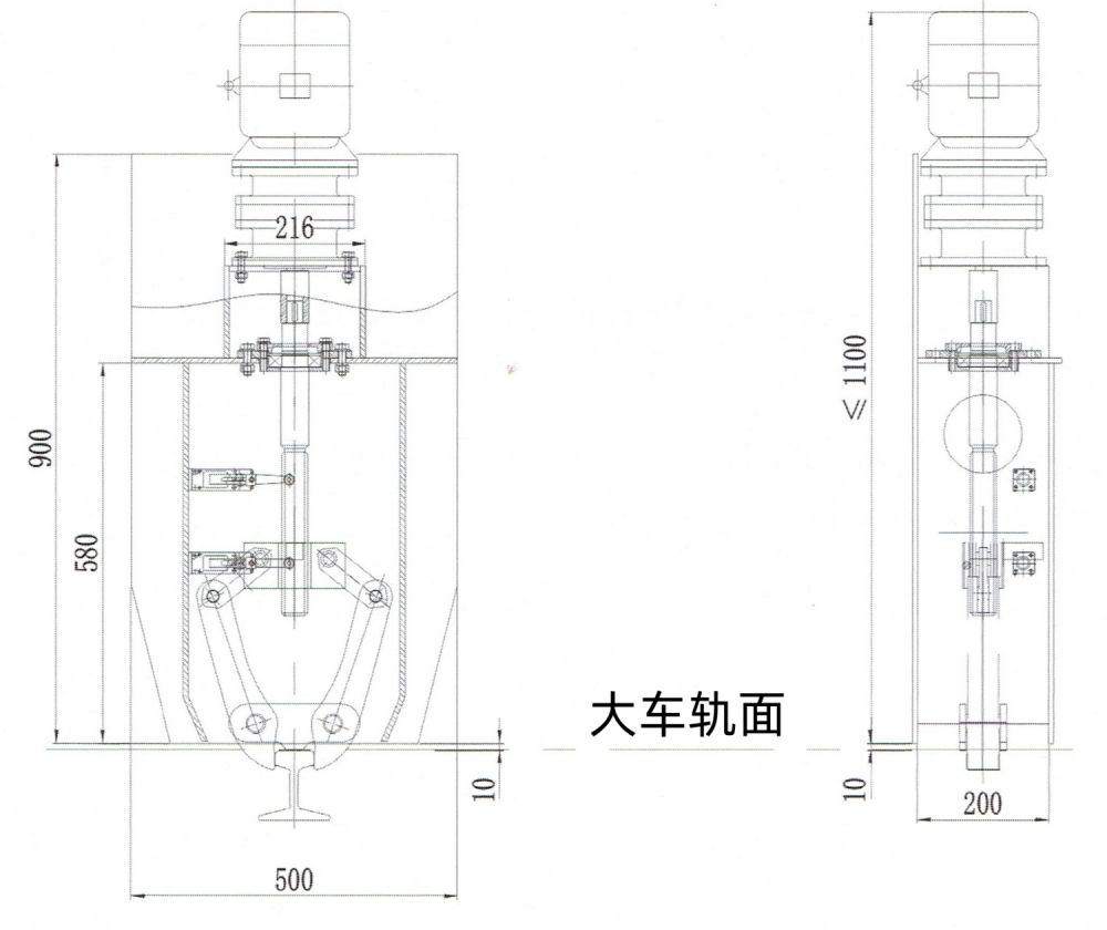 DJ-Ⅰ型電動(dòng)夾軌器外形機(jī)構(gòu)與主要尺寸圖.jpg