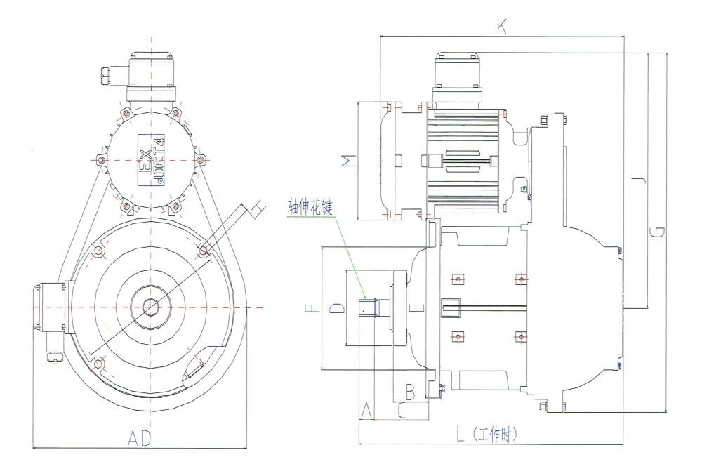 BZDS1隔爆型雙速錐形轉(zhuǎn)子三相異步電動(dòng)機(jī)尺寸圖.jpg