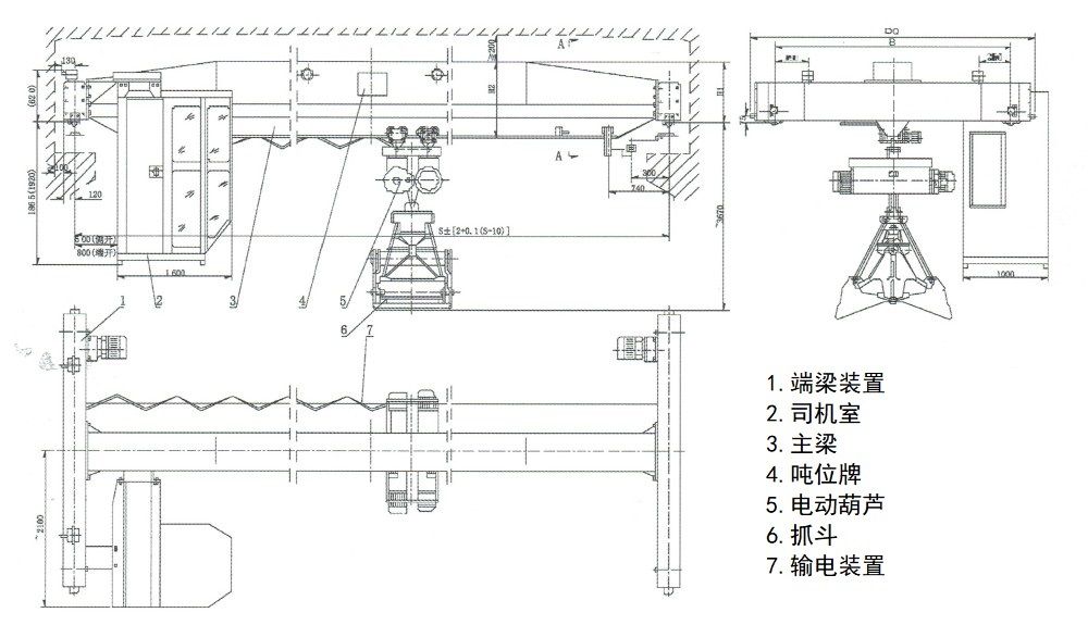 LDZ型3-5噸單梁抓斗起重機外形尺寸圖（帶司機室）.jpg