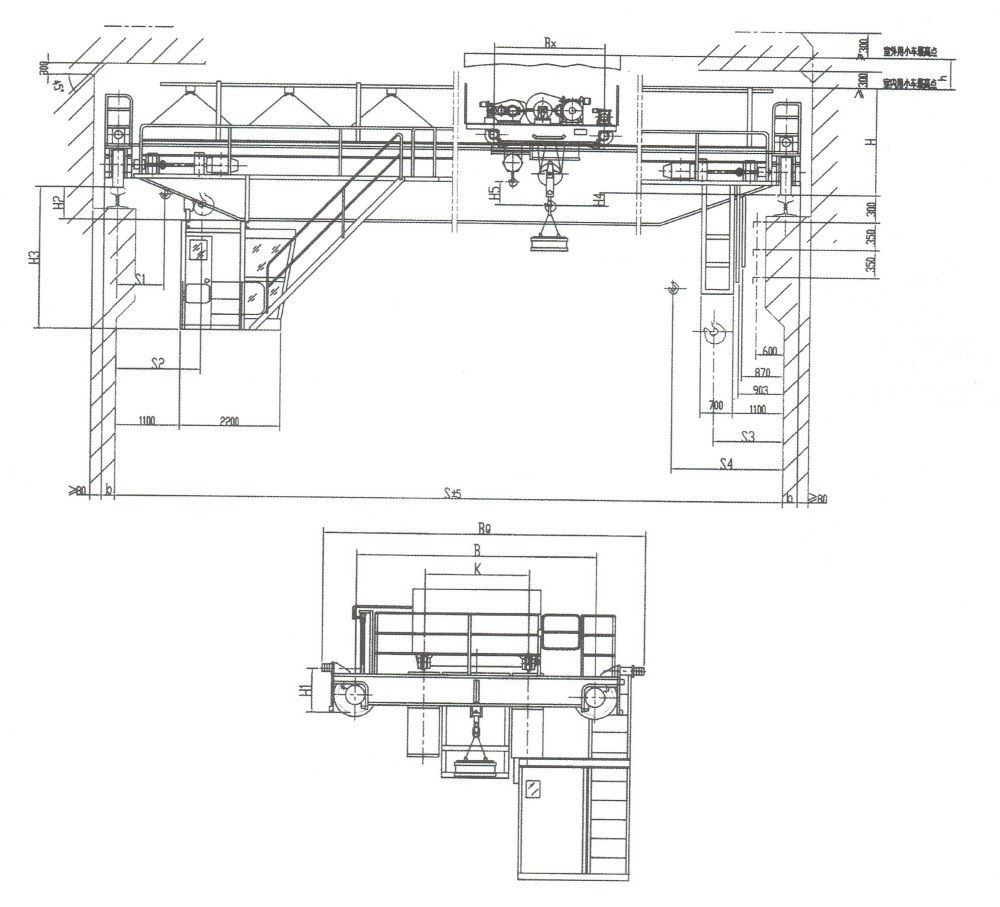 QC型16-3.2、32-5噸主鉤電磁橋式起重機(jī)外形尺寸圖.jpg