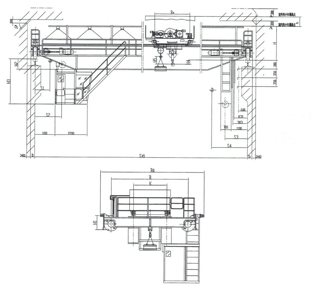 QC型16-3.2、32-5噸付鉤電磁橋式起重機(jī)外形尺寸圖.jpg