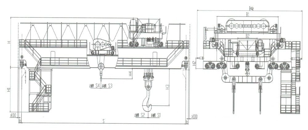 YZS型280/80~320/80噸四梁鑄造橋式起重機(jī)外形尺寸圖.jpg