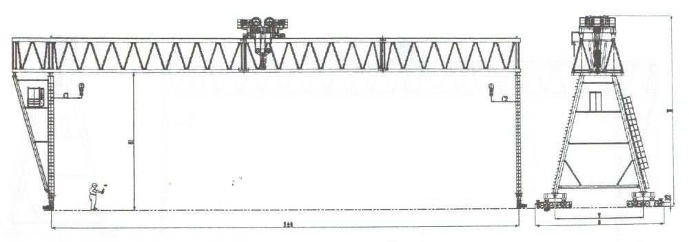 路橋?qū)Ｓ瞄T(mén)式起重機(jī)外形結(jié)構(gòu)示意圖（150噸）.jpg