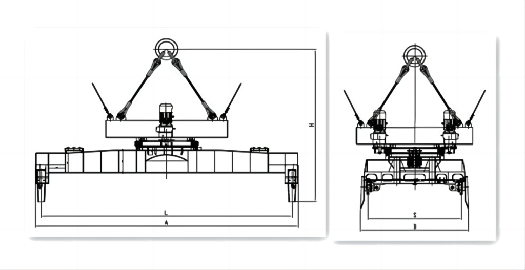 20'/40'旋轉集裝箱吊具(吊鉤式)